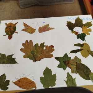 Ein kreativer Tag im Wald – die Klasse 2a bastelt mit Blättern